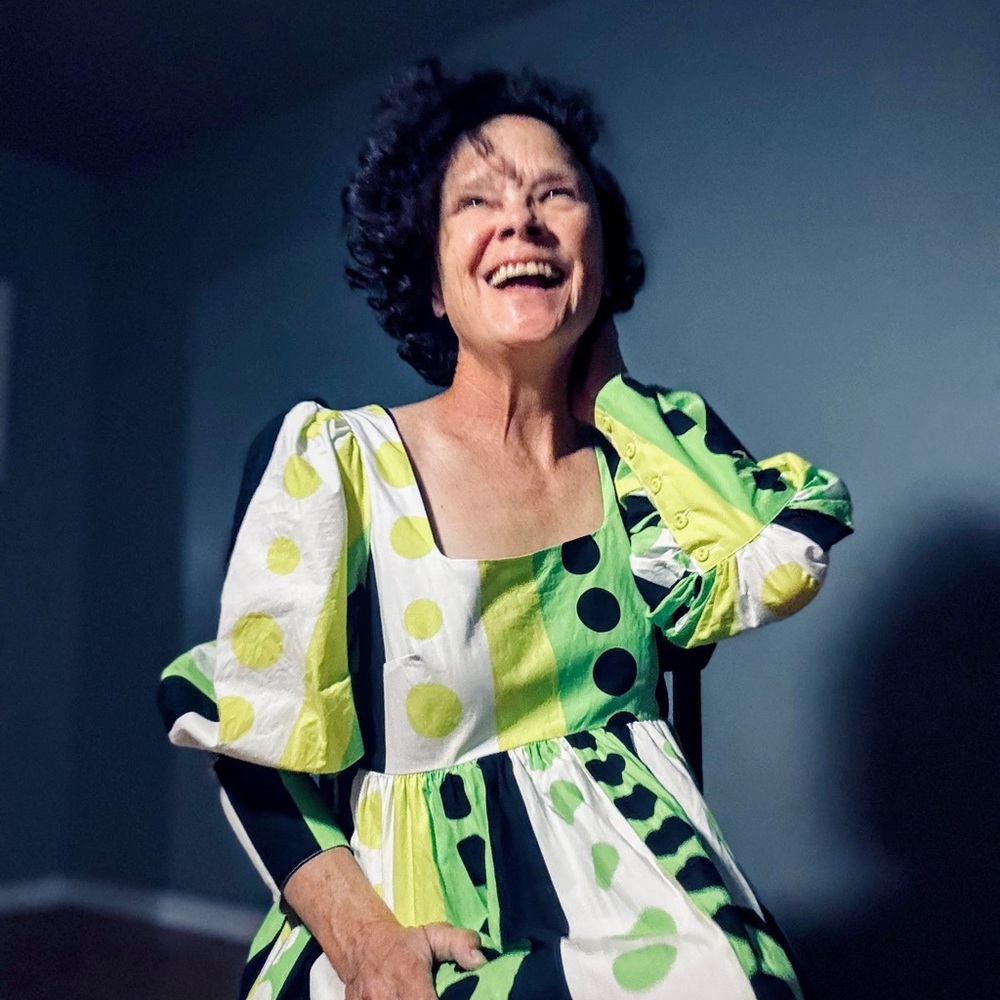 Christopher John Rogers for Target Green and Black Polka Dot Midi Dress